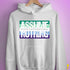 Assume Nothing Gay Male Pride Flag Hoodie - White